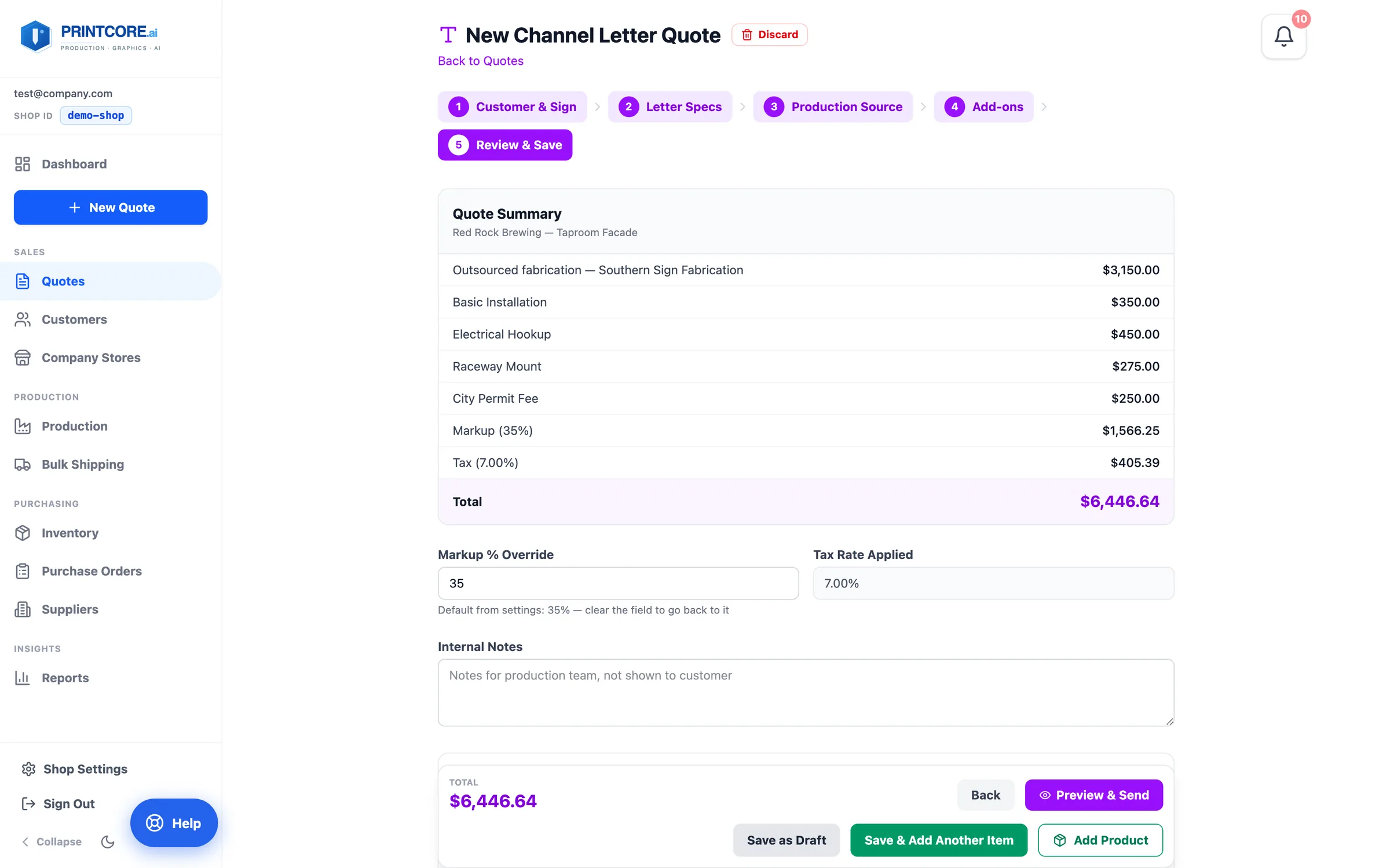 Step 5 — Review & Save