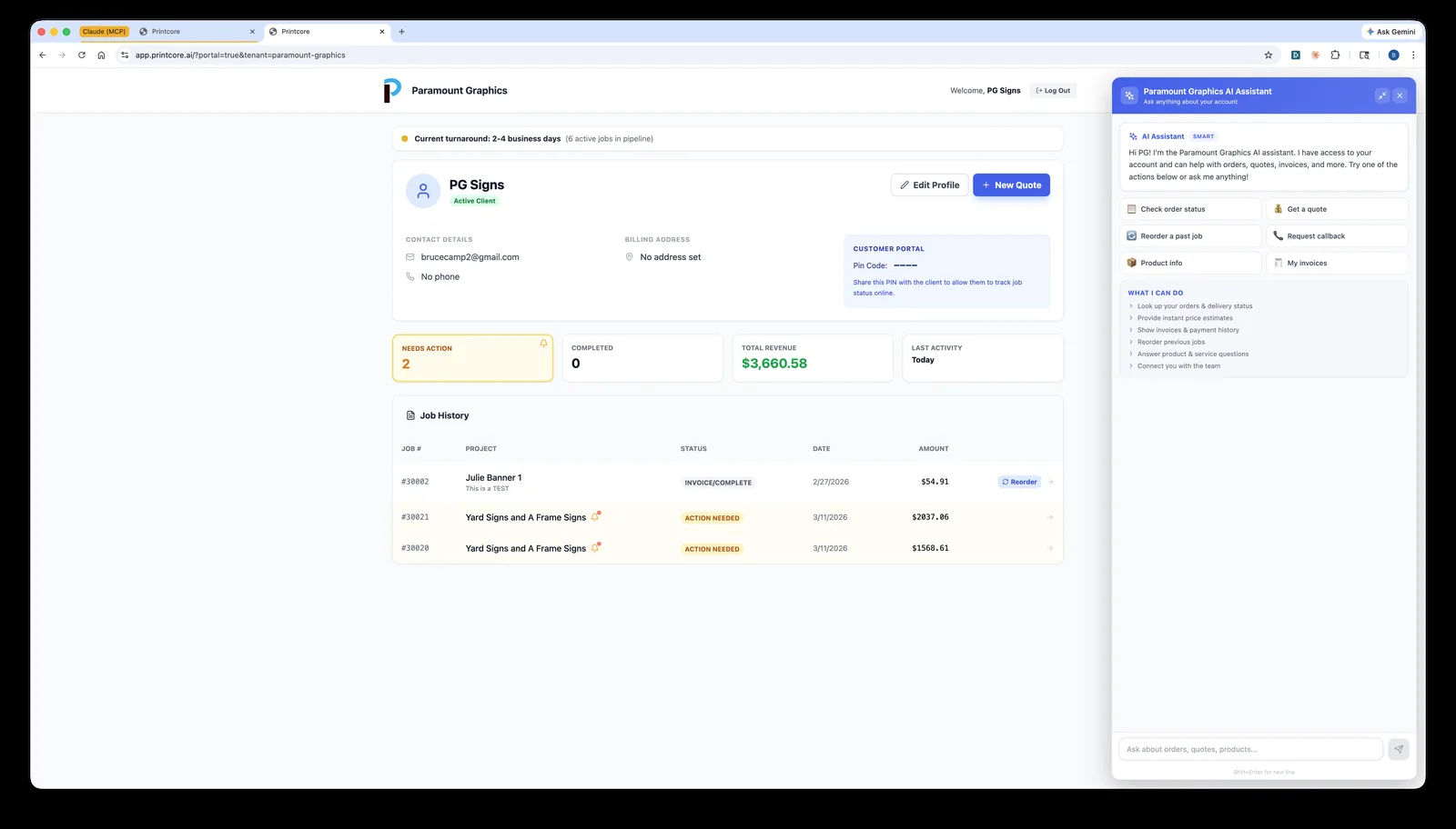 Built-in AI assistant