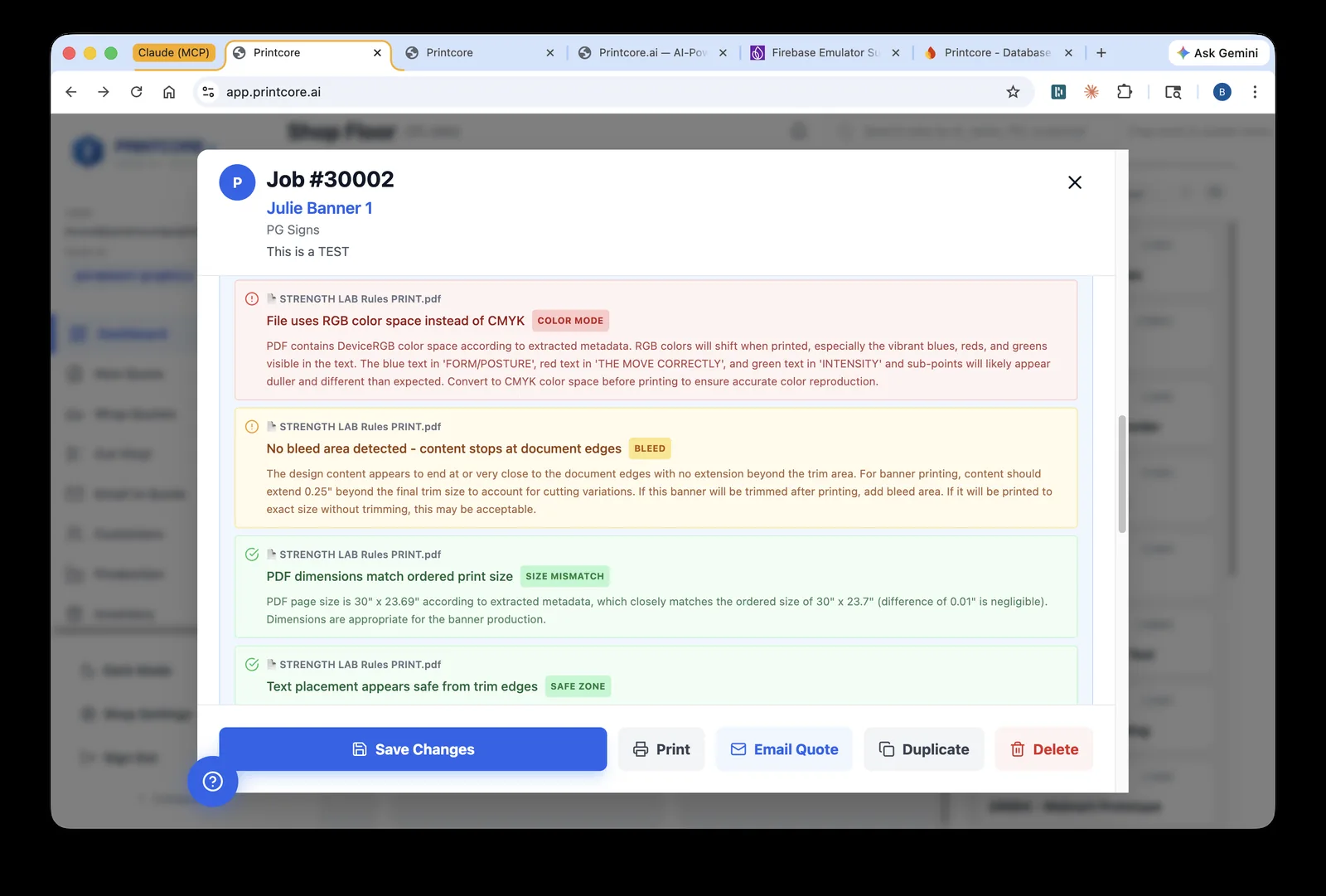 File Check on every job