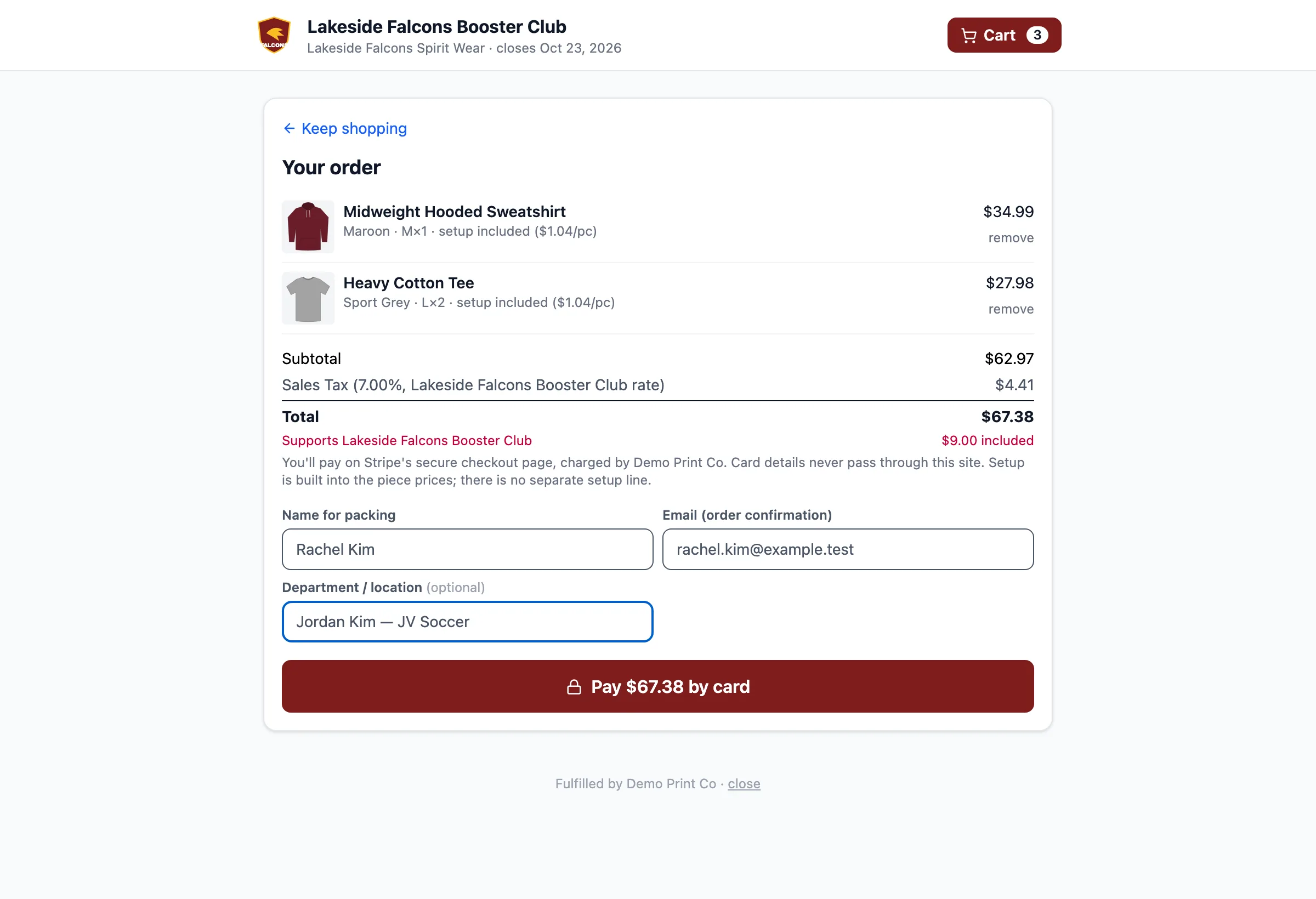 Pay by card
